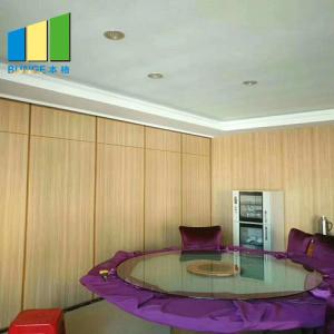 Movable Sliding Door Foldable Wooden Sound Proof Partition Wall For Hotel