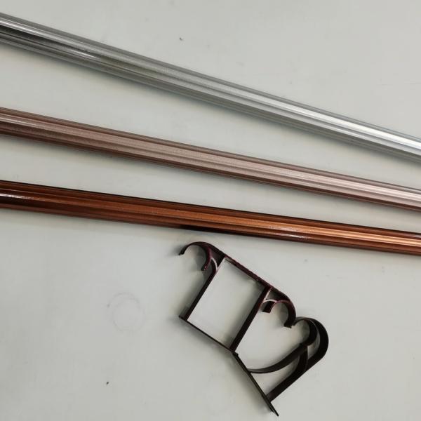 Buy Electroplated Bedroom 6.7m Simple Black Curtain Rod at wholesale prices