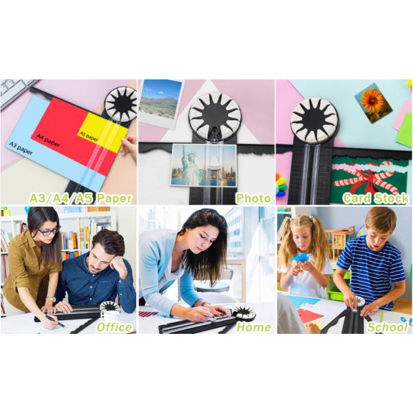 Manual 12 In 1 Mini Paper Trimmer Safe ABS Multifunctional DIY Hand Tool for Kids