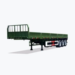 3 Axles 40FT Versatile and Reliable Drop Side Rail Wall Flatbed Semi-Trailer