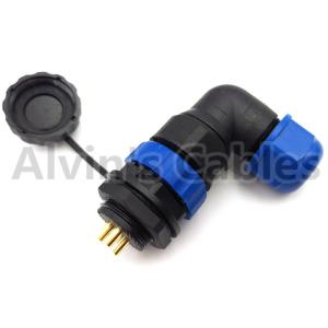 SD20 TA ZM 2-12 Pin Electrical Cable Connectors Female Socket Connector 90