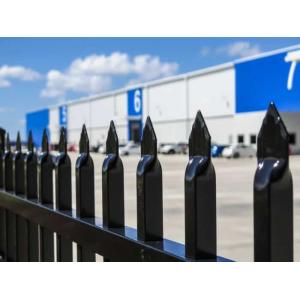 1.8m Height Black Powder Coated Tubular Fencing Spear Top