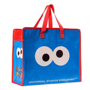 Custom Red Blue Printed Zipper PP Non Woven Handle Bag
