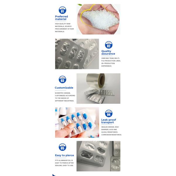 Cold Stamping Pharma Medical Packaging Bags Cold Forming Blister Aluminum Foil