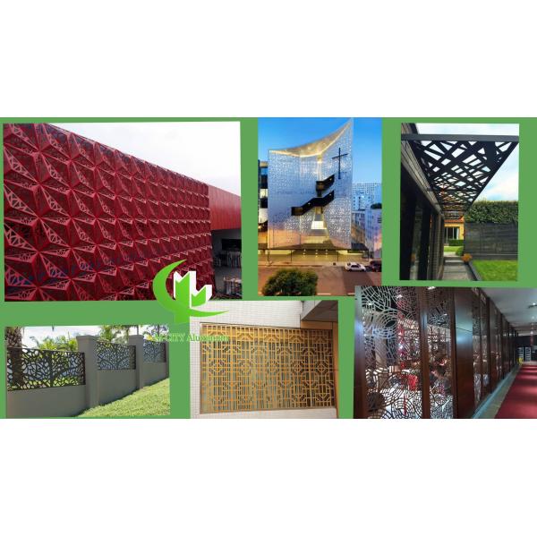 Powder Coated Aluminum Facade Cladding Panel with Customizable Patterns in 1000x2000mm Size