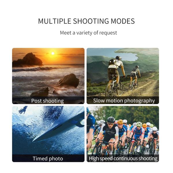 2.4G 4K Ultra HD Action Camera Waterproof EIS Touch Screen Support 170 Degree