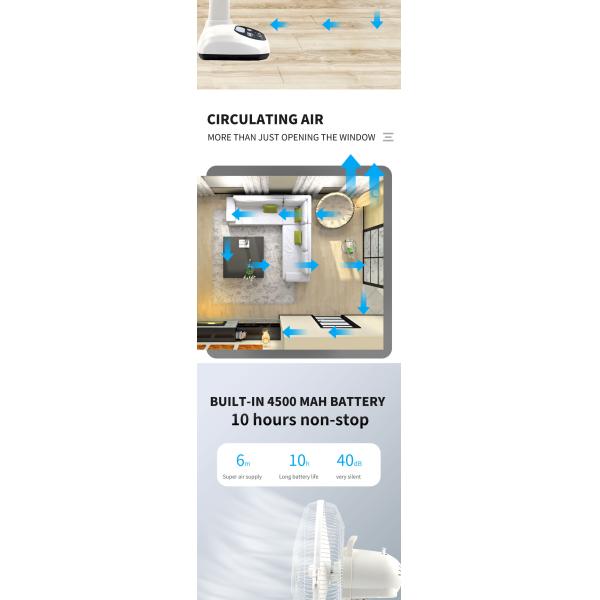 Table Solar Fan 12 inch Solar-Powered Energy-Saving Fan for Sustainable Clean Energy