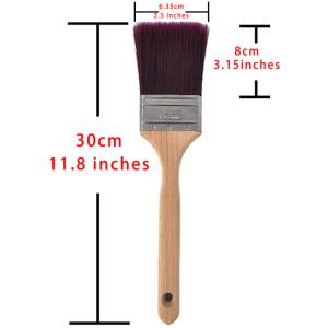 Paint Brush With Soft Purple Long Hair and Wooden Handle for Furniture