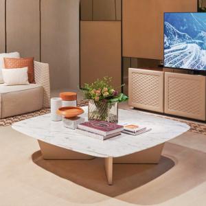 Rectangle Customized Coffee Table 1000mm Marble Luxury Couchtisch