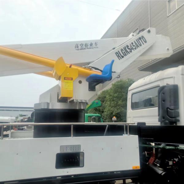 45m 5 Retractable Section Lifting 3 Men Automatic Control Altitude Operation Truck Single Flat DongFeng Aerial Platform Truck
