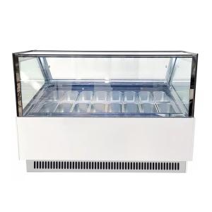 Frost Free Ice Cream Display Showcase With Fan Cooling System