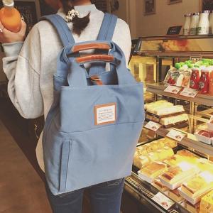 Multifunctional Custom Canvas Bags / Durable Canvas Tote Backpack For Teenagers