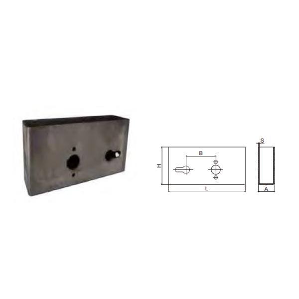 Steel Iron Hardware Weldable Mortise Lock Box For Swing Gates Mortise Lock