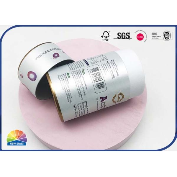 Buy 4C Print Round Paper Packaging Tube Embossing Inner Eco Friendly at wholesale prices