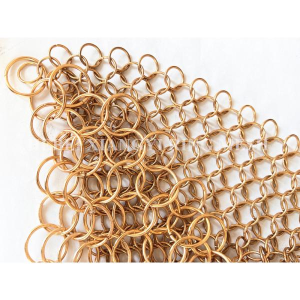 Buy 0.8*7mm Weld Type Chainmail Ring Mesh Curtain For Office Partition Screen at wholesale prices