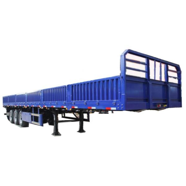 Buy High Fence Side Wall Semi-Trailer for 2 Axles Drawbar and Full Bulk Cargo Transport at wholesale prices