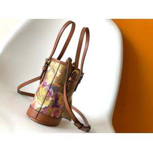 Metallic Flower Louis Vuitton Neverfull Bucket Bags M81724