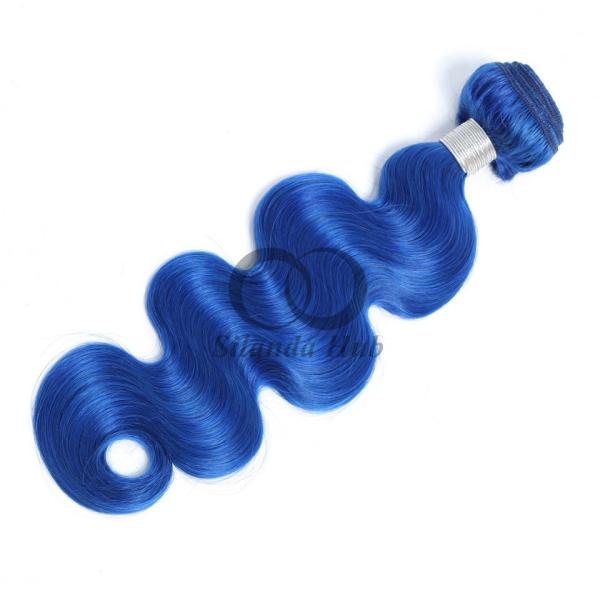 Blue Body Wave Remy Human Hair Bundles Sew In Weave Bundles Brazilian Bundle Deals