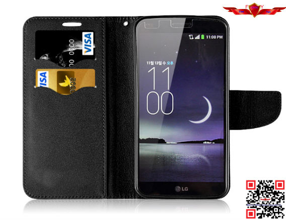 Ultra Slim High Quality Colorful PU+TPU Flip Wallet Leather Cover Case For LG G Flex F340