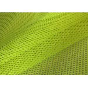 Polyester Reflective Fluorescent Mesh Fabric For Security Work Safety Vests