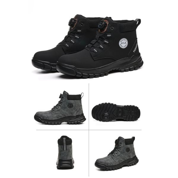 Wheat Security Work Boots Microfiber Leather Safety Boots With Stab-smash Steel Toe Kevlar Midsole And EVA Sole