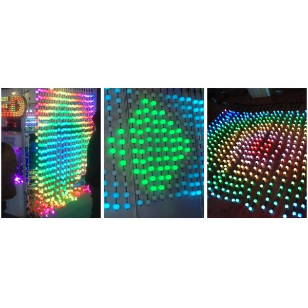 Ws2801 50 mm SMD 5050 LED module , DC 24V 360 illuminated led pixel lighting for curtain