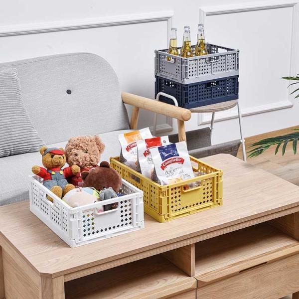 Buy Drainable Practical Folding Plastic Crates Kitchen Use Stackable Collapsible at wholesale prices