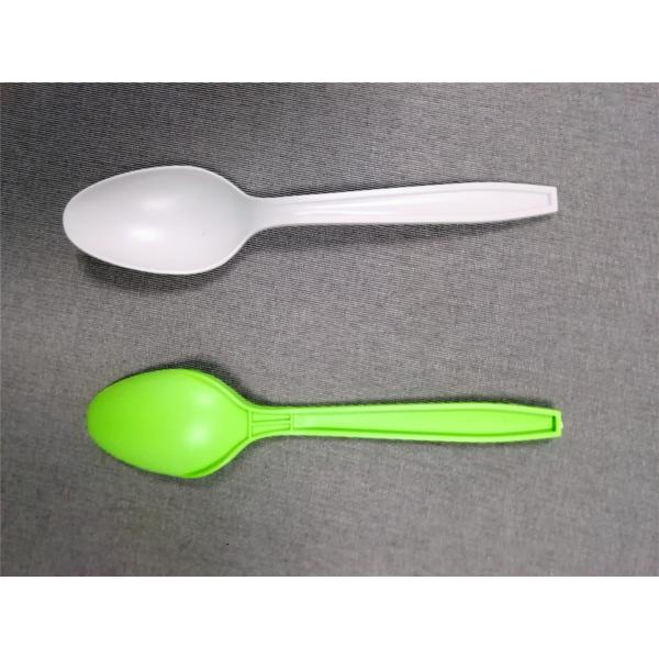 5.8 Inch Starch Based Compostable Spoon Green Large Heavyweight Disposable Flatware