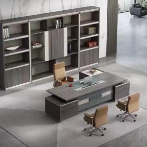 Customized Colors Modern Simple Style L Shape MDF Boss CEO Office Desk with