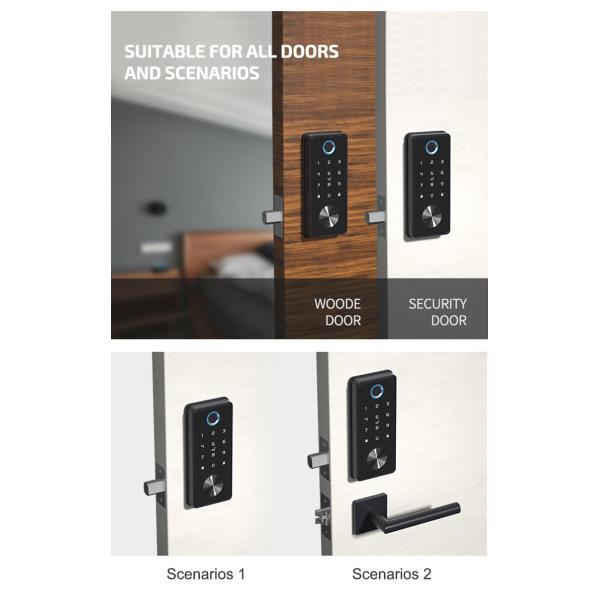 Commercial Wifi Door Lock Work With Alexa EKey IC Card App For Home Hotel Office