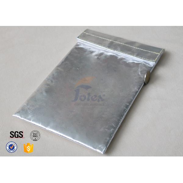 No Itchy Heat Reflective Fiberglass Fabric Fireproof Bag For Document Cash Protection