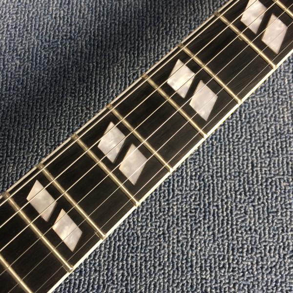 Hollow body jazz electric guitar, Chocolate color electric guitar with Tremolo system,Ebony Fingerboard