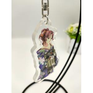 transparent Acrylic Sheet Keychain Engraved double sided printing