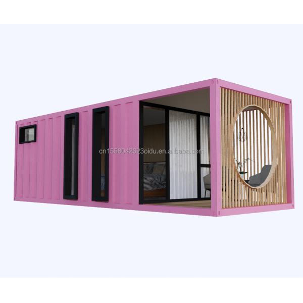 Aluminum Alloy Windows 3 Bedroom Container Residence with Packaging and Wave Sandwich Panel Walls