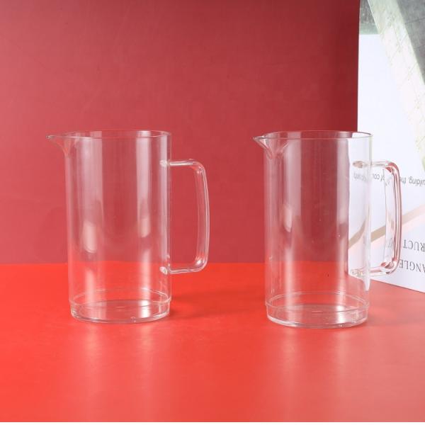 Heat Resistant Plastic Beverage Pitcher 29oz Plastic Juice Jug With Handle