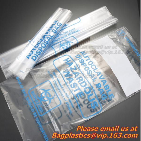 Safe Disposal, biohazard labeling, Autoclavable Bag, Polypropylene, Disposable,