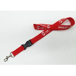 Single Personalized Lanyards , Exhibition Event School Lanyard With Bulldog Clip