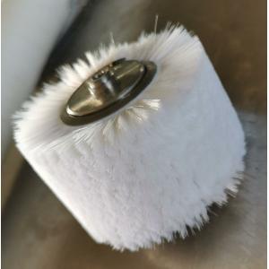 White Nylon Brush Strip Wound Shaft Spiral Brush Customized