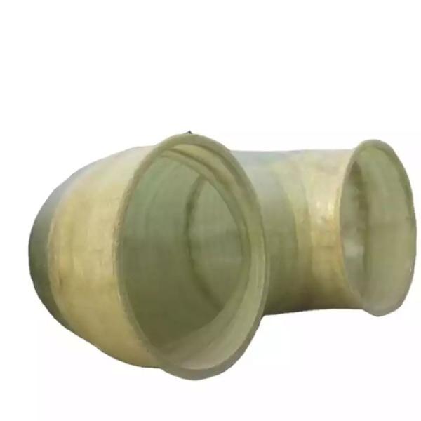 High Conveying Capacity GRP Flanged Pipe Elbow Molded Green FRP Fittings