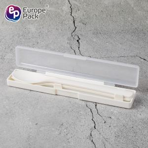 Plastic knife and fork set in box