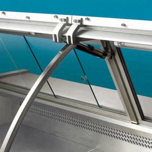 Supermarket Deli Display Cooler Practical Antiwear For Hot And Cold Food