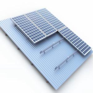 China Frameless Solar Panel Roof Mounting Systems Color Steel Sandwich Inclined Hot - Dip Galvanized on sale