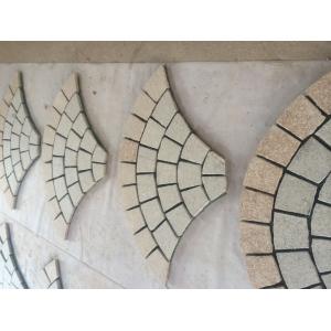 Fan Shape Type Beige Natural Paving Stones 10 X 10 X 3cm Common Size