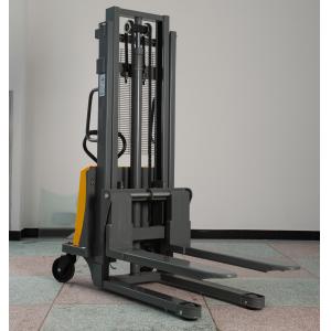 High quality 2000kg 2500kg 4M 4.5M semi-electric pallet stacker with adjustable