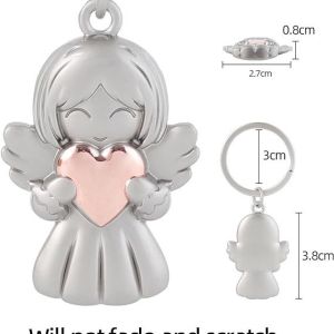Cute Girls Child Angel Lucky Safety Alloy Fashion Carabiner Keychain Kids