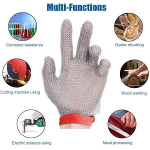 304L Butchers Wire Mesh Cutting Gloves For Knife Polishing