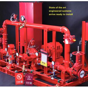4000GPM Skid Mounted Fire Pump Ductile Cast Iron Casing With 338KW Motor Driver