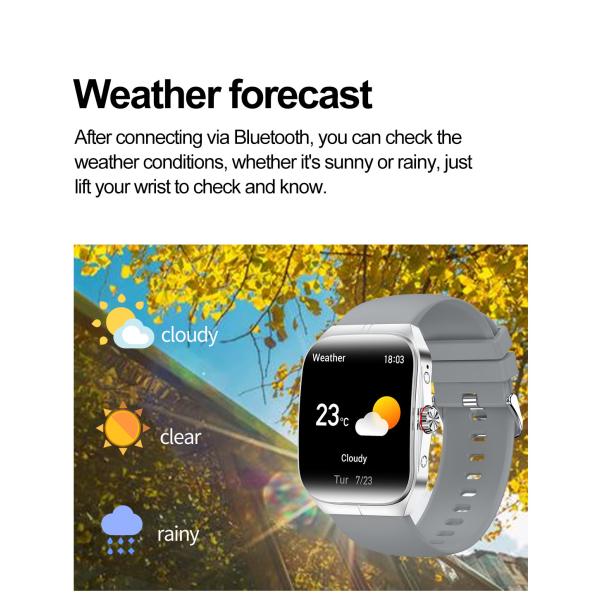 HK80 Smart Watch 1.95inch Amoled Men BT Voice Assistant Health Monitoring Rotating Crown