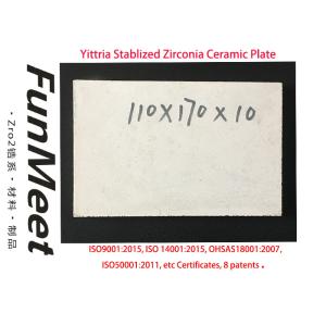Plate Type Zirconia Bricks Hp Yittria Stabilized 10mm Thickness Low Thermal