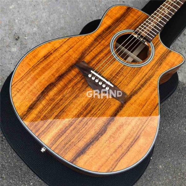 Top Quality koa wood cutaway acoustic electric guitar K24 model best guitars
